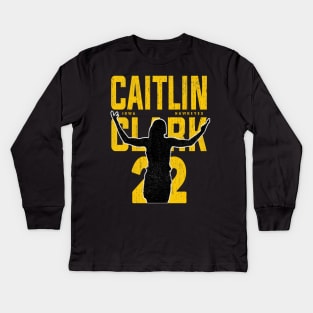 Caitlin Clark Vintage Kids Long Sleeve T-Shirt